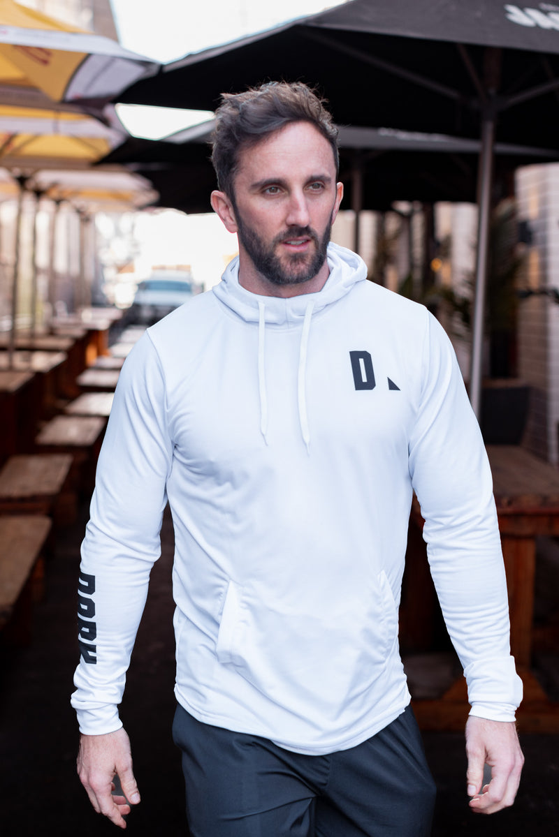 White Snoodtech Hoodie