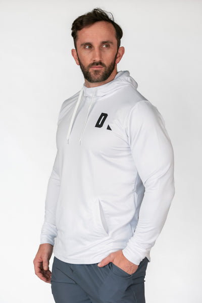White Snoodtech Hoodie