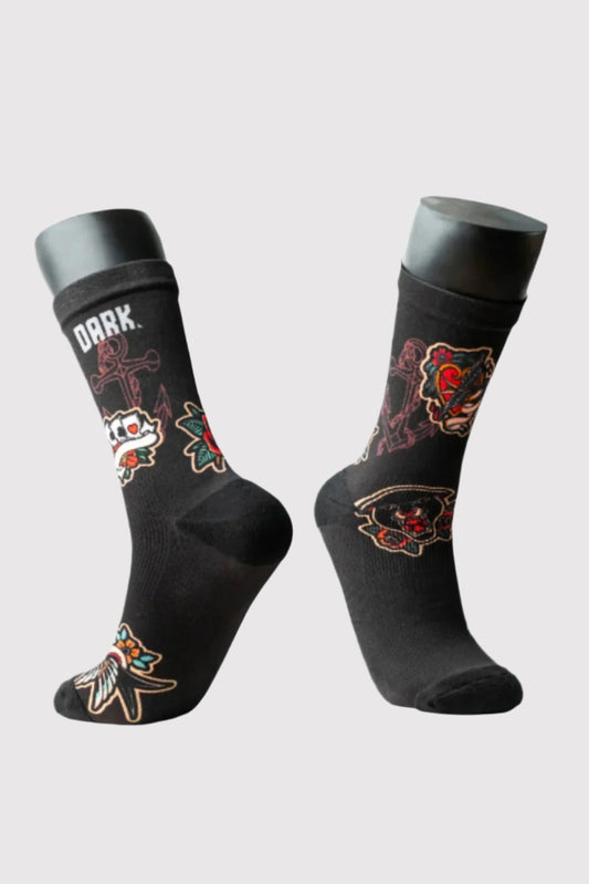 Vintage Ink Crew Socks